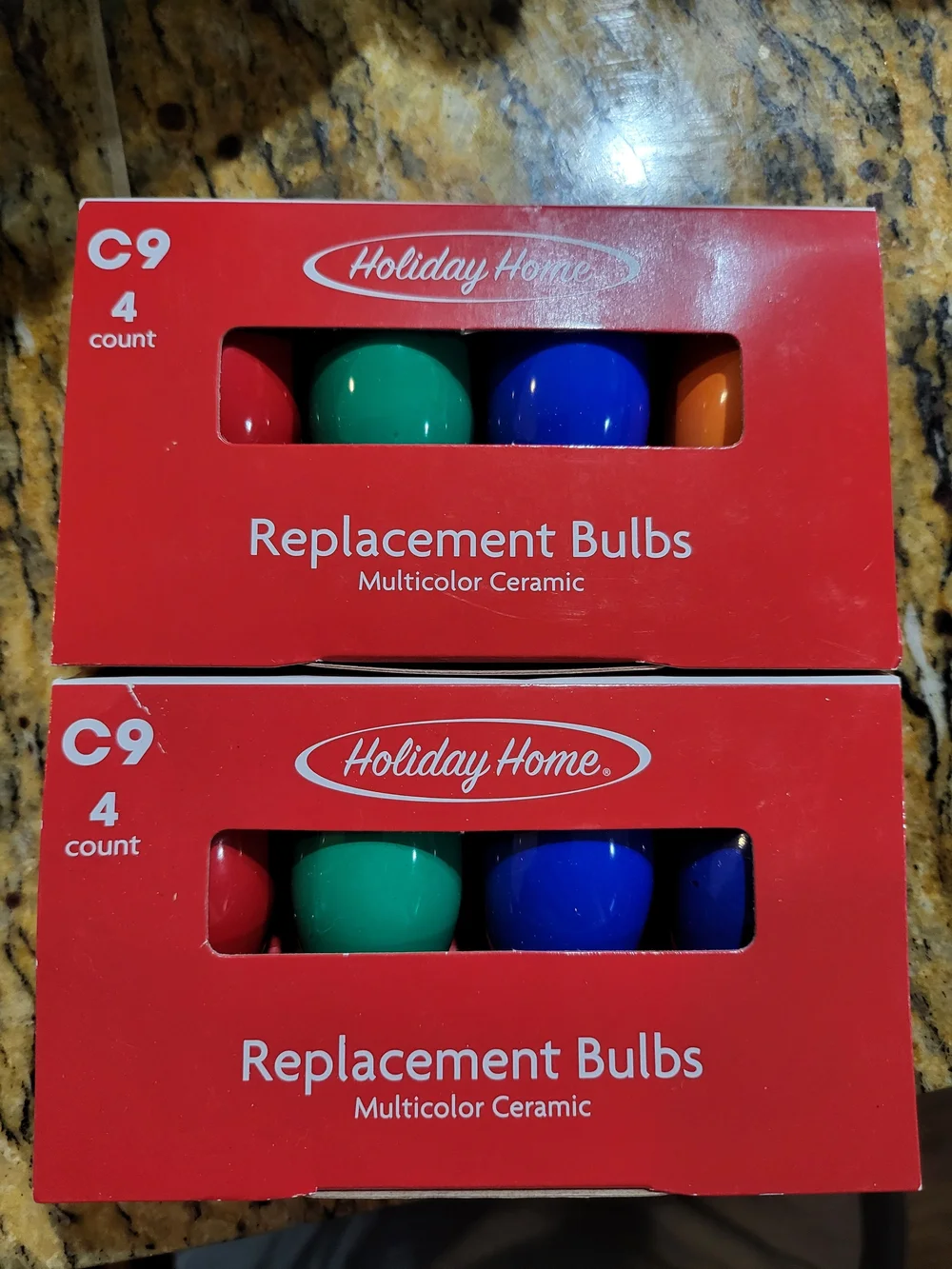 C9 Multicolor Ceramic Replacement Bulbs - Red, Green, Blue, Orange (4-Count)
